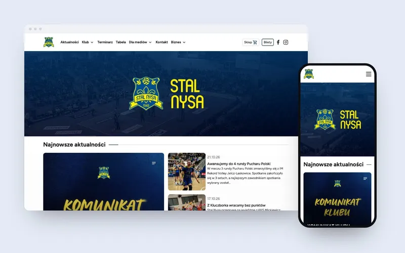 Stal Nysa: projekt strony